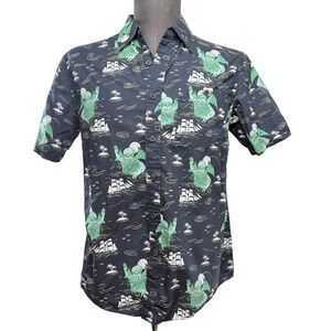 MOB Middle of Beyond Cthulhu Nautical Shirt Men Size S Button Up Short Sleeve